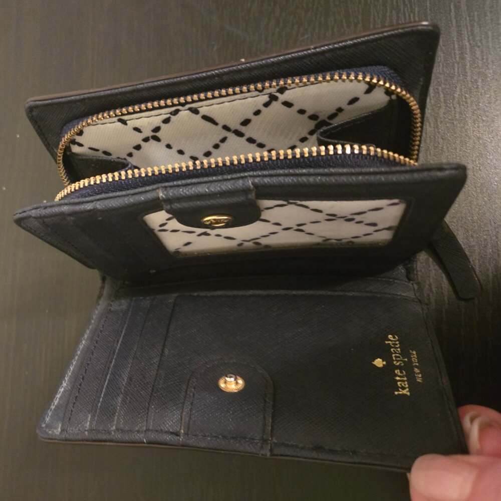 Two Kate Spade Leather ( Zip  Wallet  and zip Multi Card Holder Keychain )